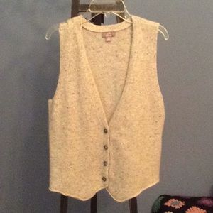 J Jill Italian Yarn Button Vest